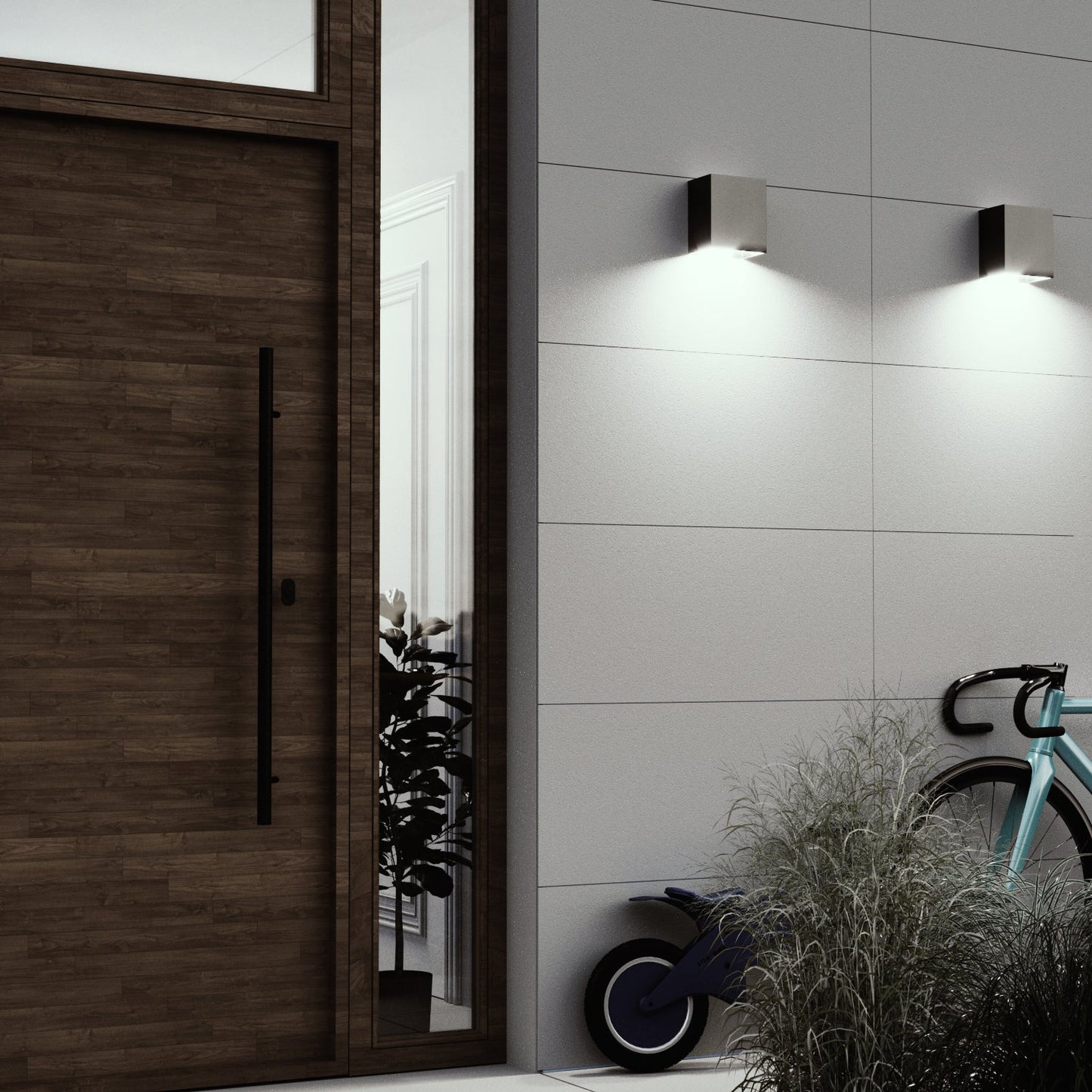 NANO QUATRO by Bravios - Contemporary, designer LED outdoor wall light in high durability colors