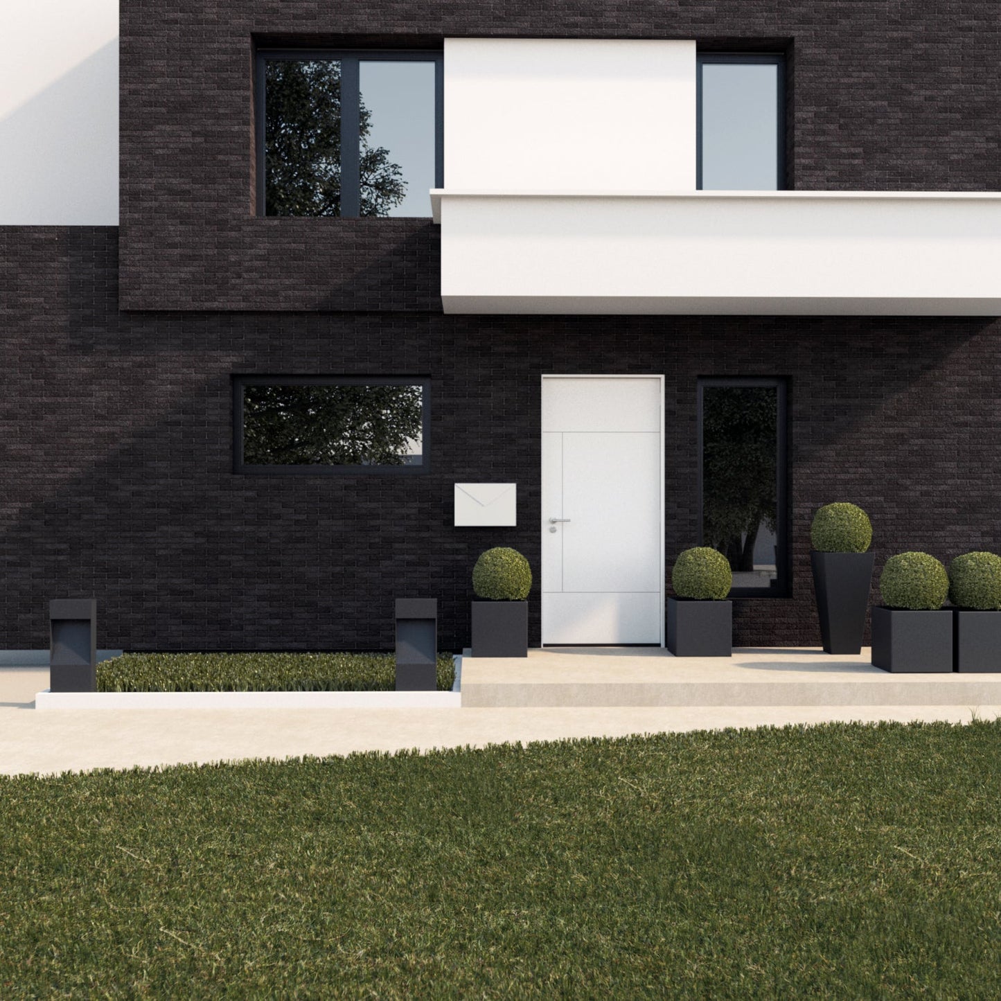 MEDIUM BLOC by Bravios - Contemporary, designer exterior path light in high durability colors