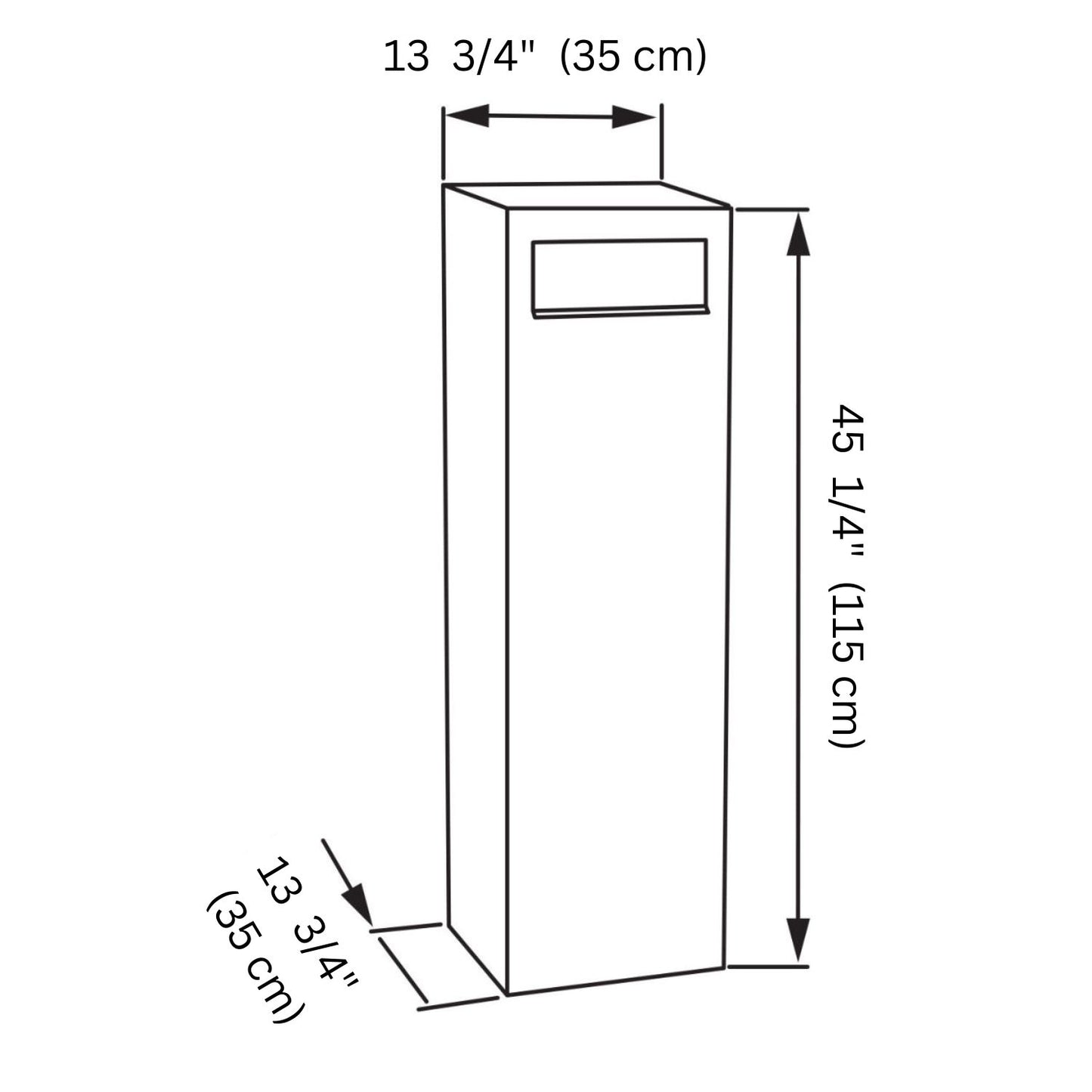 MONOLITH by Hart - Standalone Commercial / Residential Mailbox (Single Unit)