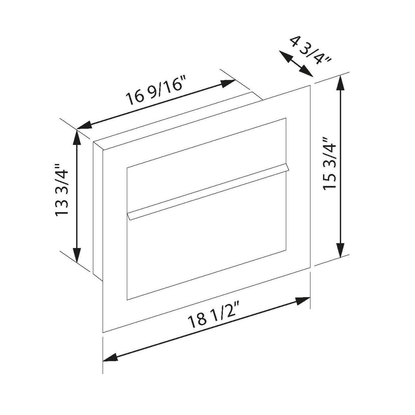 CUBIC 1 Built-in - Embedded or column locking mailbox in black