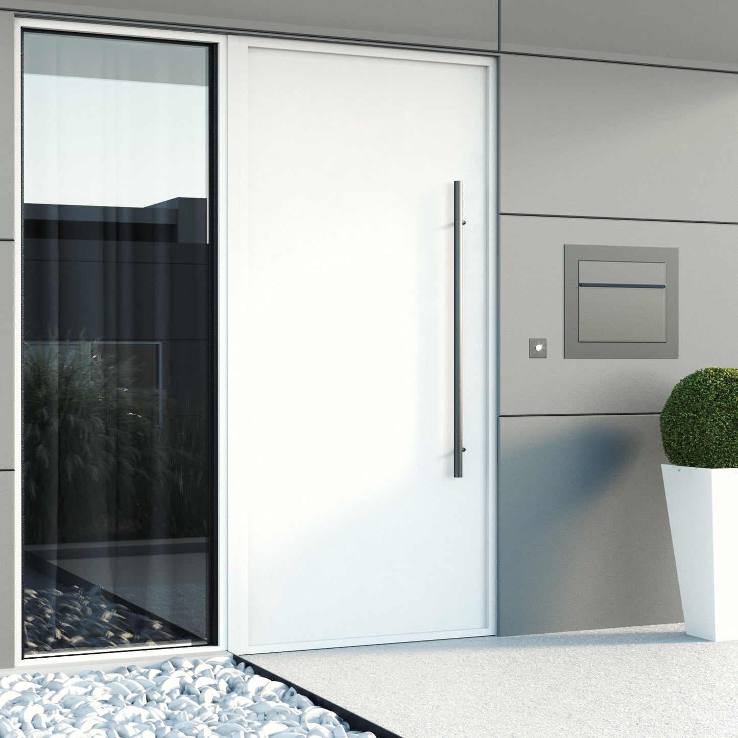 CUBIC 1 Built-in - Embedded or column locking stainless steel mailbox