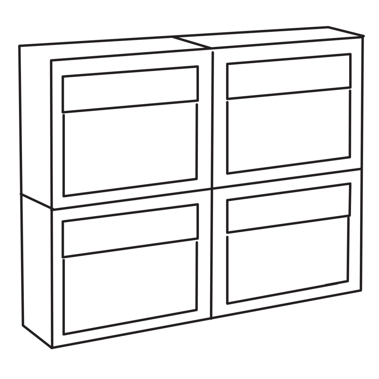 CUBIC 1 Wall - Wall-mounted locking mailbox in black