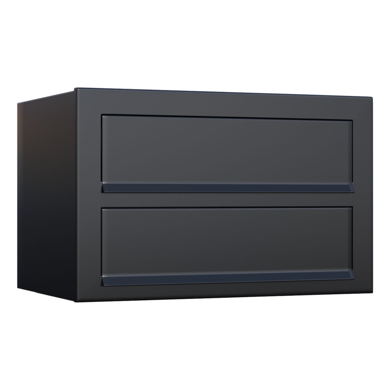 CUBIC 2 Wall - Multi-unit wall-mounted locking mailbox in black