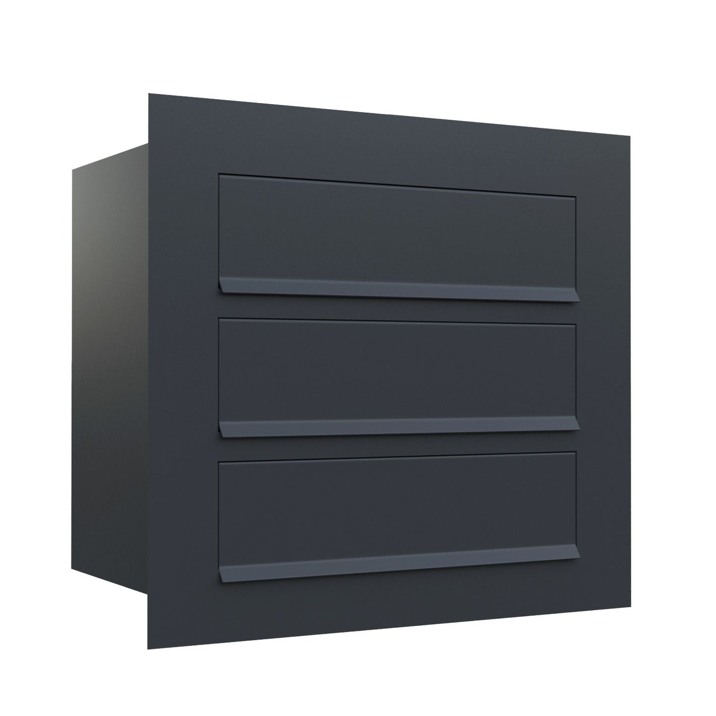 CUBIC 3 Built-in - Multi-unit embedded or column locking mailbox in black