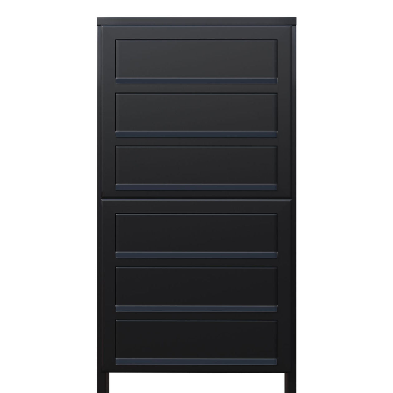 CUBIC 6 Standalone - Multi-unit post-mounted locking mailbox in black