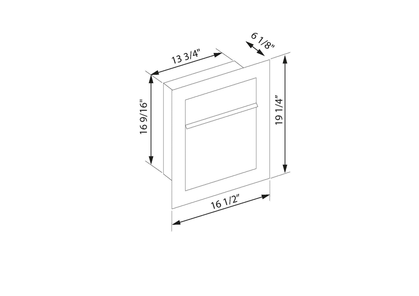 PROFILE 1 Built-in - Embedded or column locking stainless steel mailbox