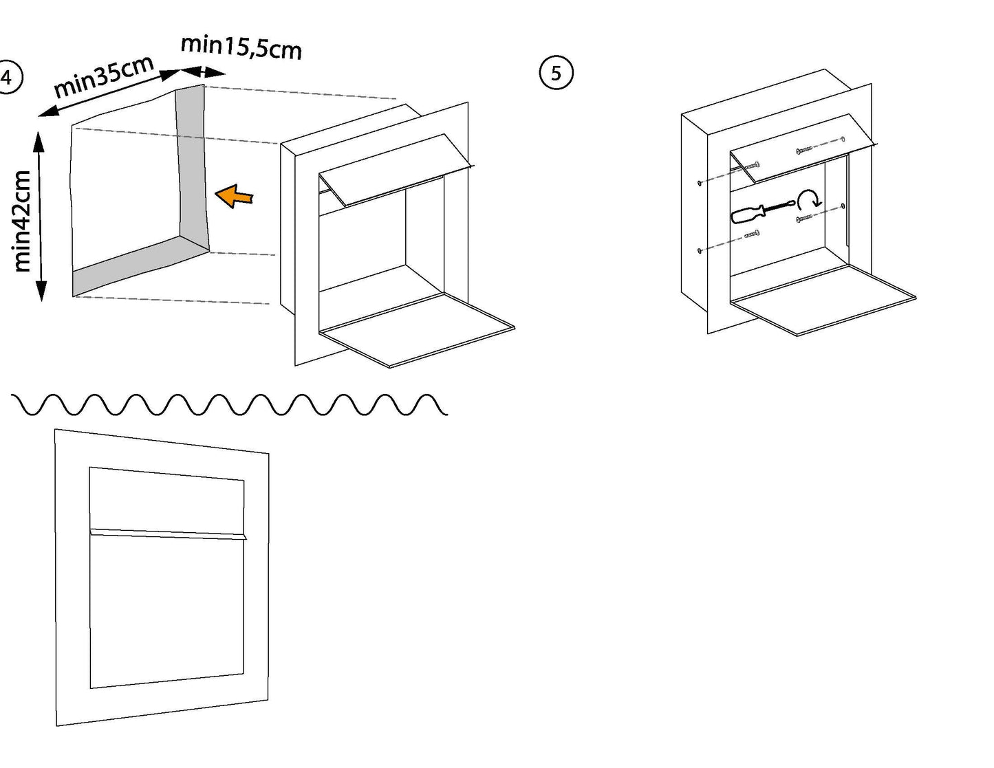 PROFILE 1 Built-in - Embedded or column locking stainless steel mailbox