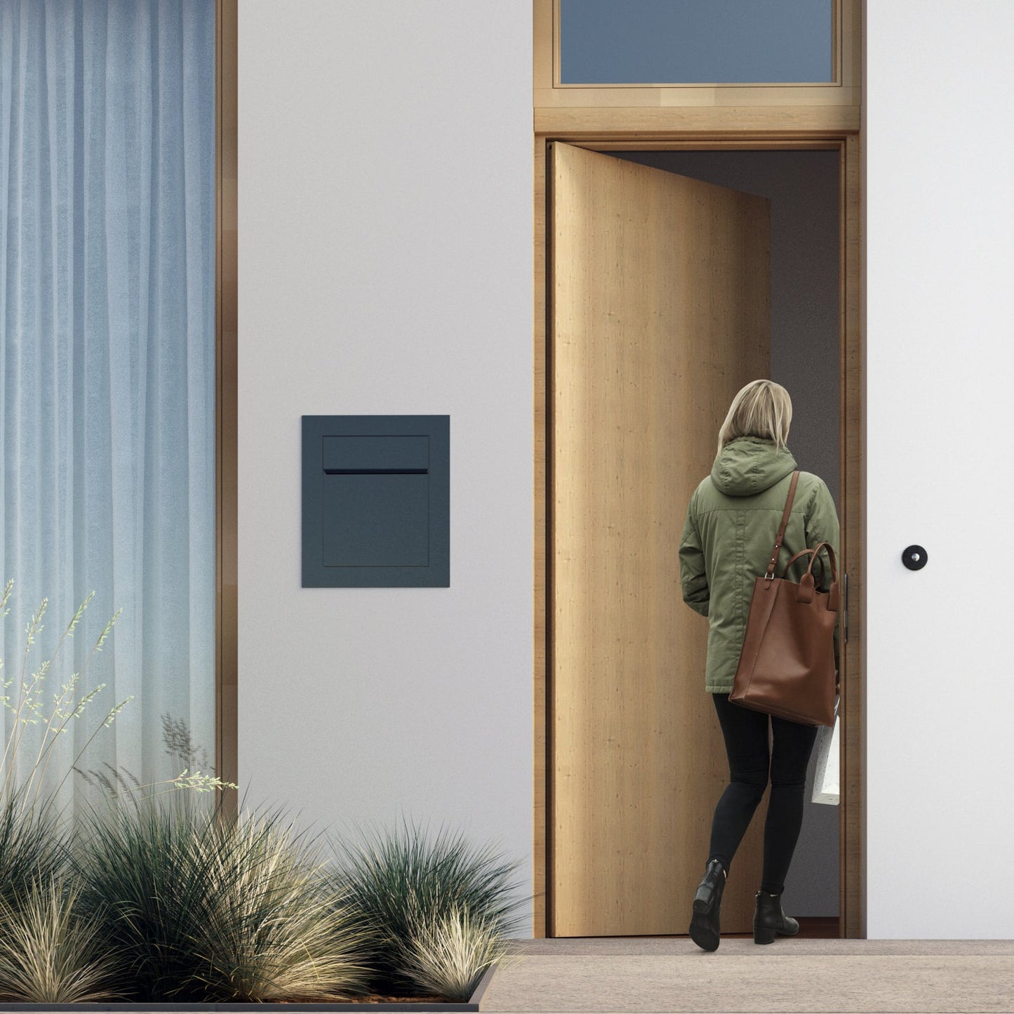 PROFILE 1 Built-in - Embedded or column locking stainless steel mailbox