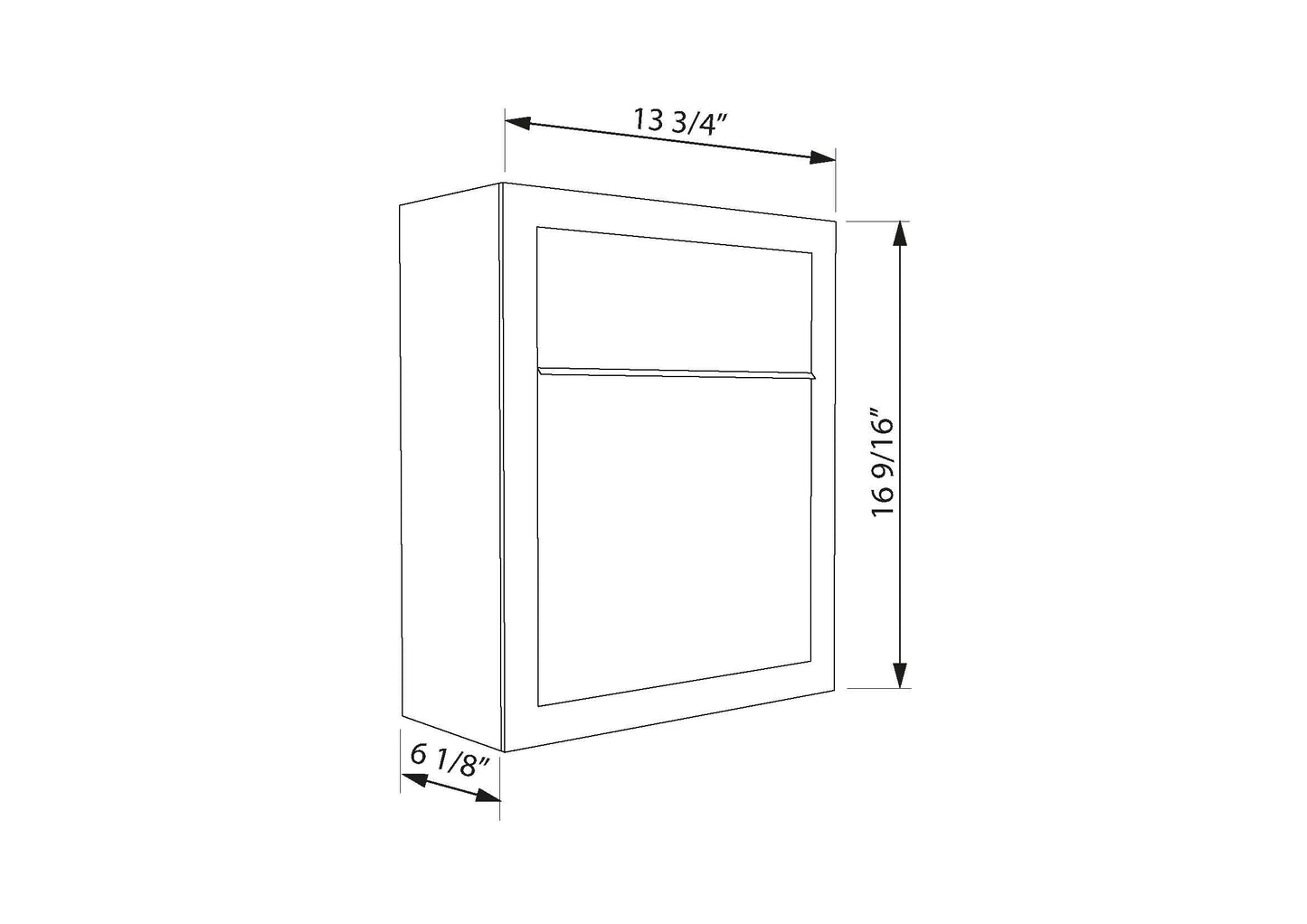 PROFILE 1 Wall - Wall-mounted locking stainless steel mailbox