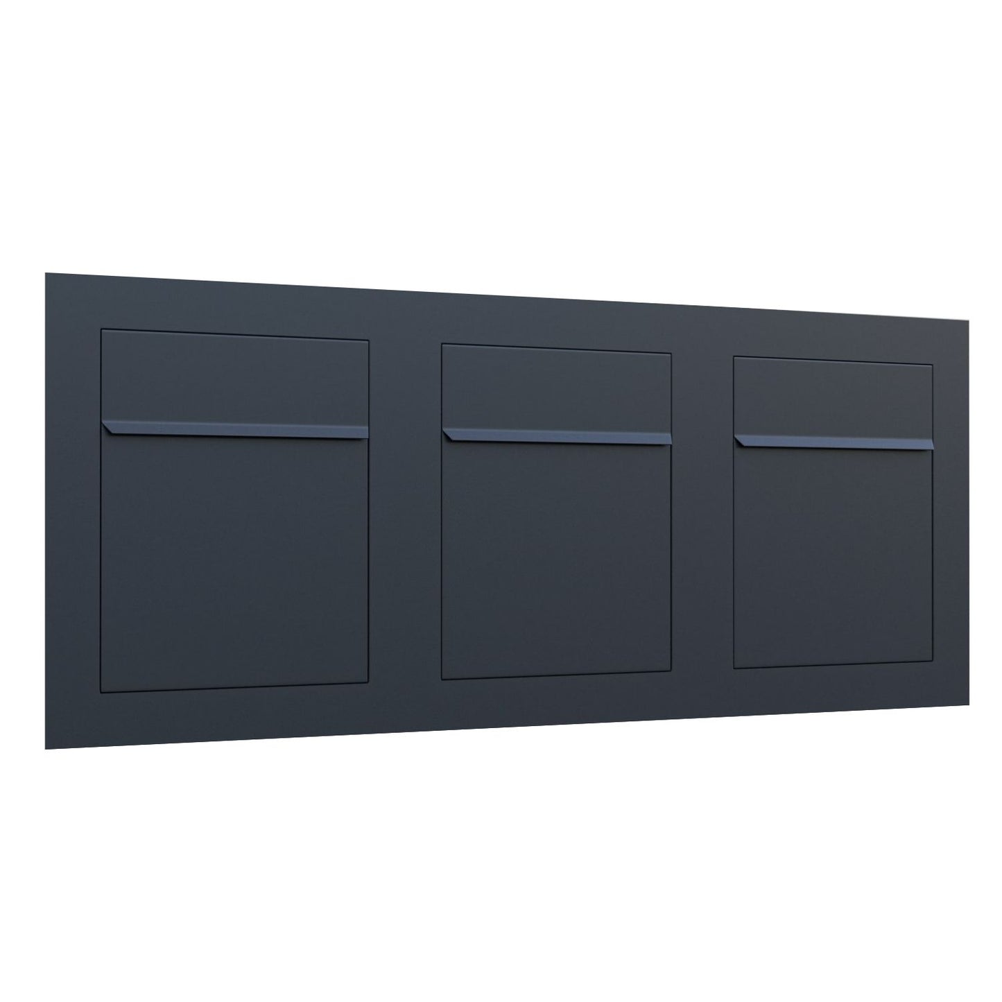 PROFILE 3 Built-in - Embedded or column multi-unit locking mailbox in black