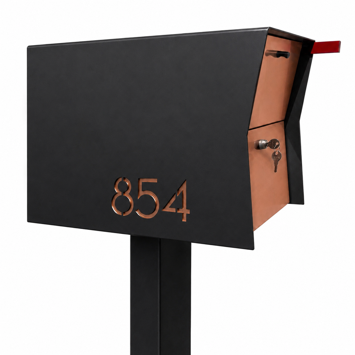 NEW! The Retrobox Locking Package Dropbox in JET BLACK - Modern Mailbox