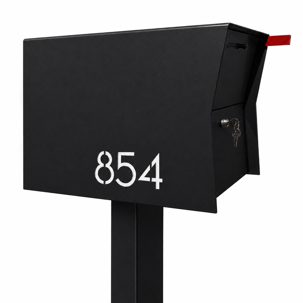 NEW! The Retrobox Locking Package Dropbox in JET BLACK - Modern Mailbox