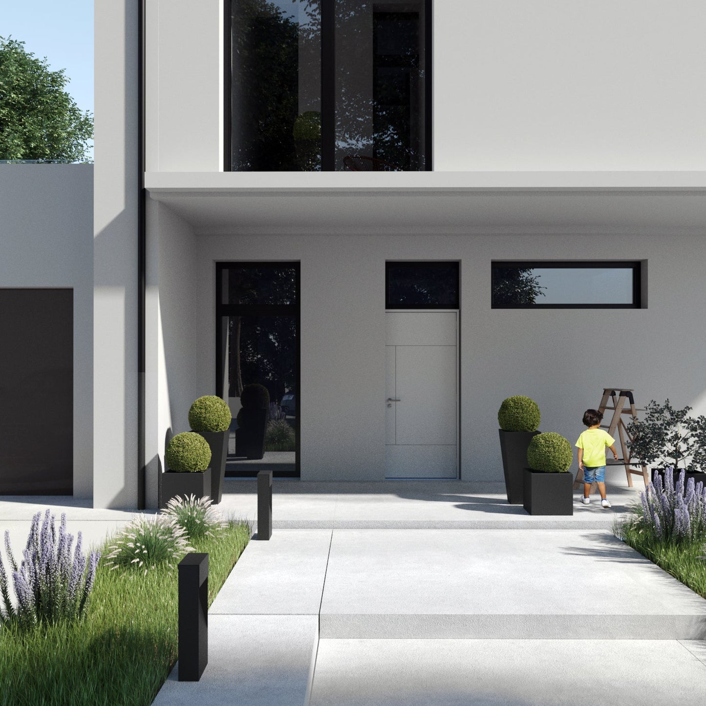 NANO BLOC by Bravios - Contemporary, designer exterior path light in high durability colors
