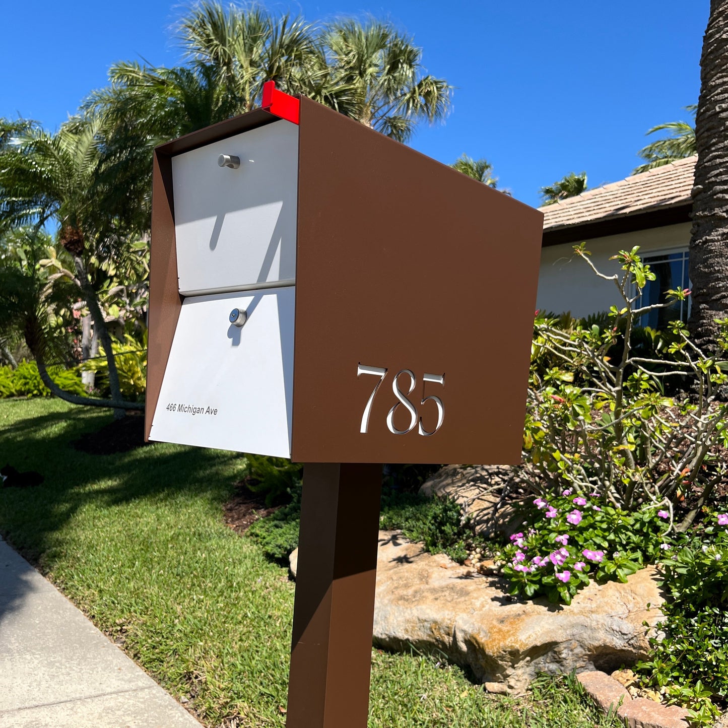 NEW! The UpTown Box Locking Package Dropbox  in COCONUT - Modern Mailbox
