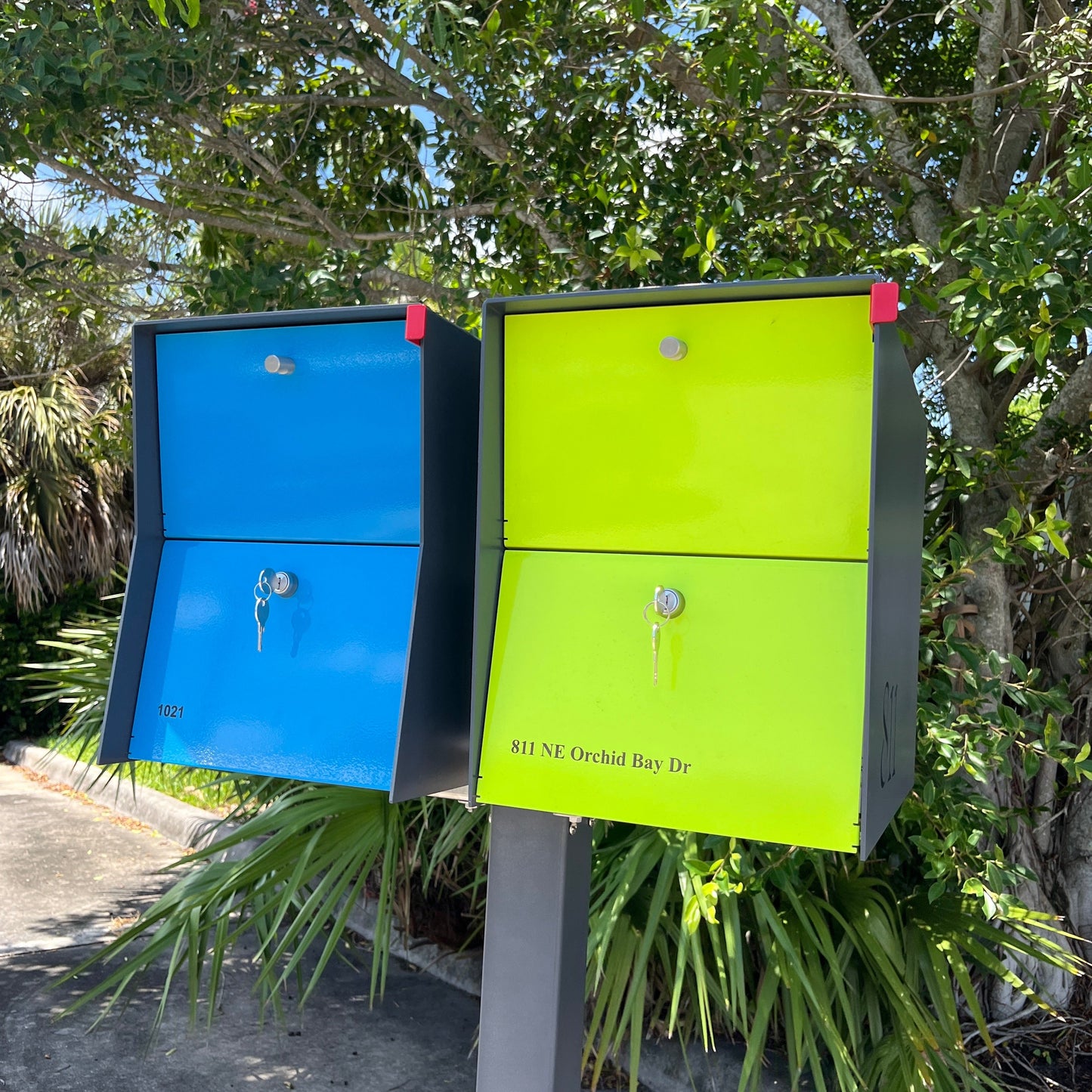 NEW! The UpTown Box Locking Package Dropbox  in COCONUT - Modern Mailbox