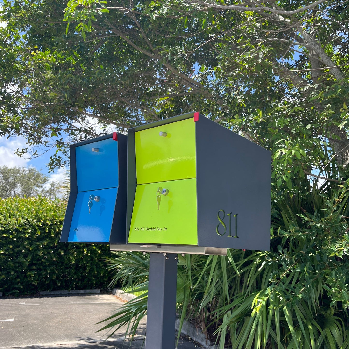 NEW! The UpTown Box Locking Package Dropbox  in COCONUT - Modern Mailbox