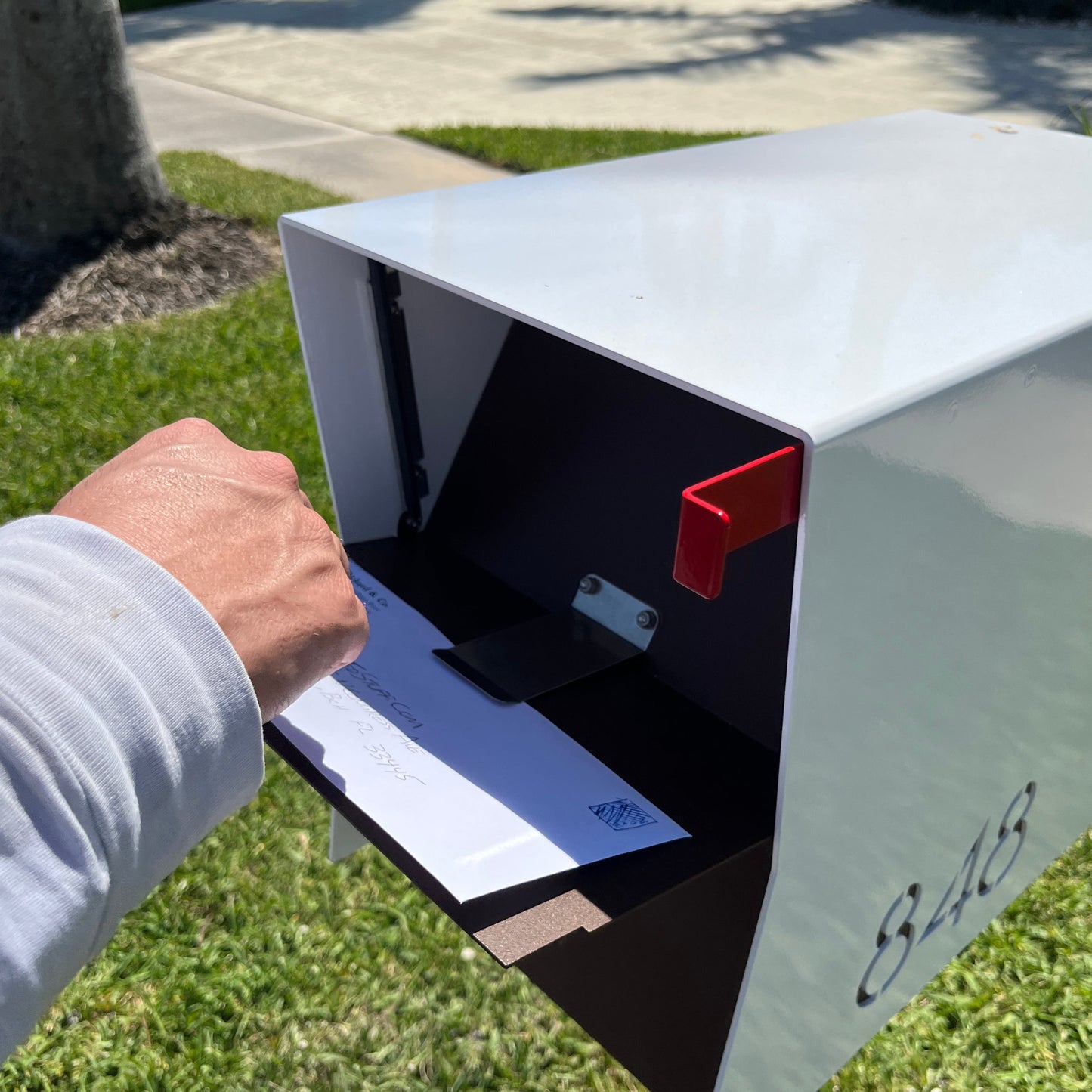 NEW! The Retrobox Locking Package Dropbox in JET BLACK - Modern Mailbox