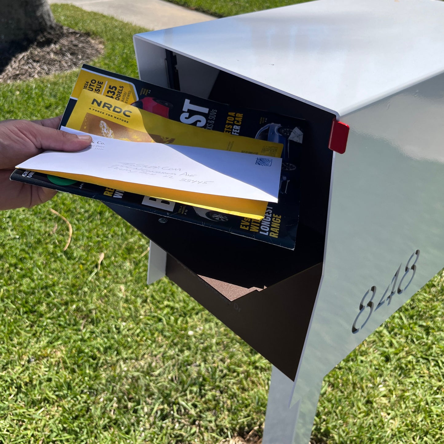 NEW! The Retrobox Locking Package Dropbox in COCONUT - Modern Mailbox