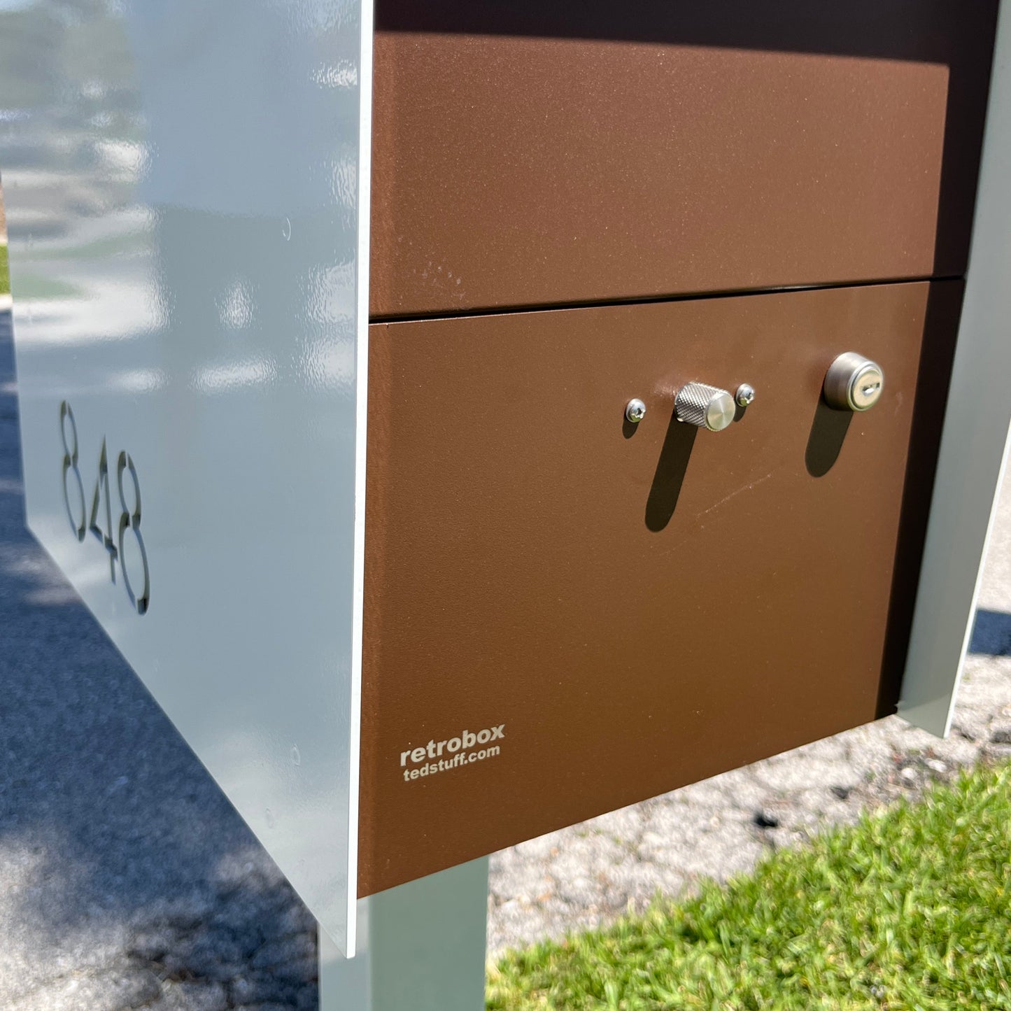 NEW! The UpTown Box Locking Package Dropbox  in COCONUT - Modern Mailbox