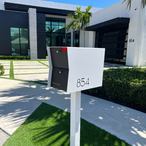 NEW! The Retrobox Locking Package Dropbox in ARCTIC WHITE - Modern Mailbox
