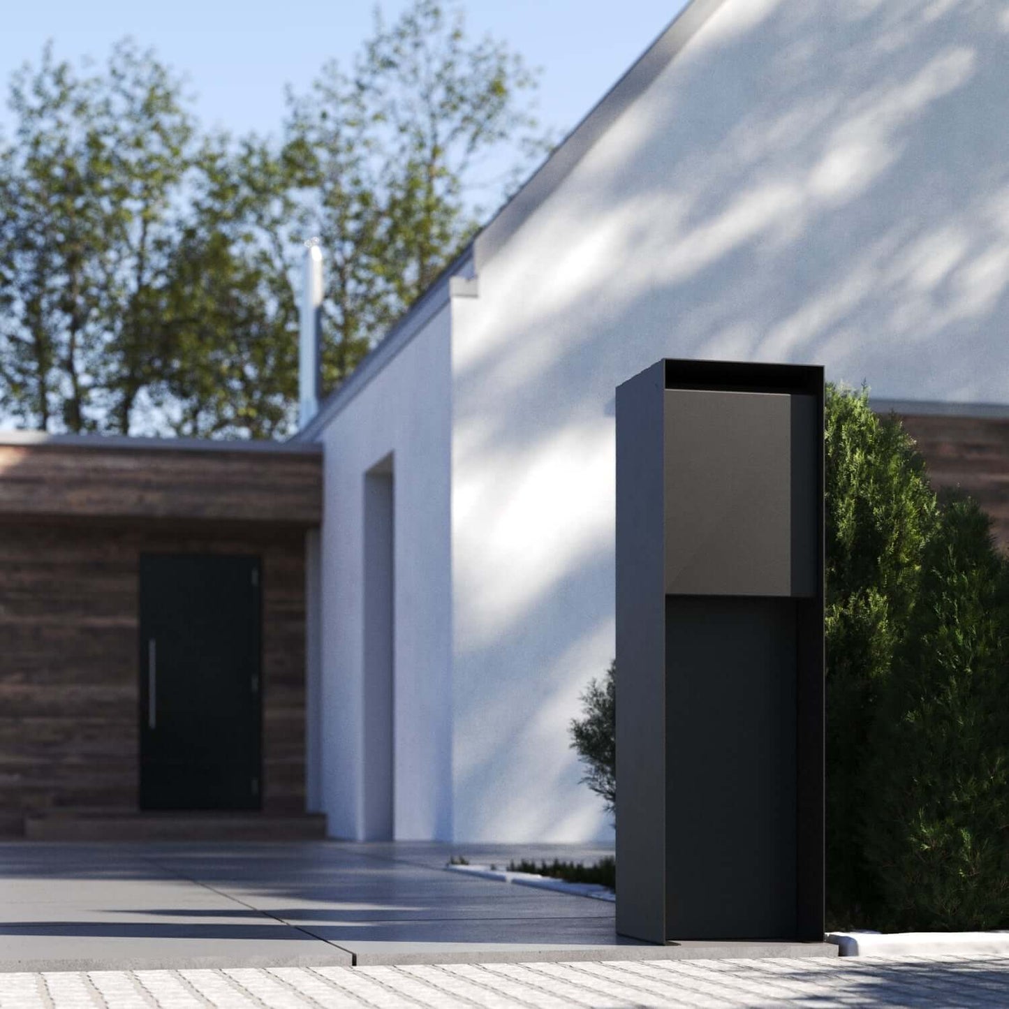 Carta by Geroba - Standalone black mailbox