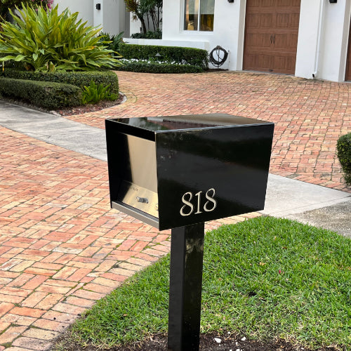 The Original UptownBox in JET BLACK - Modern Mailbox