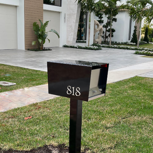 The Original UptownBox in JET BLACK - Modern Mailbox