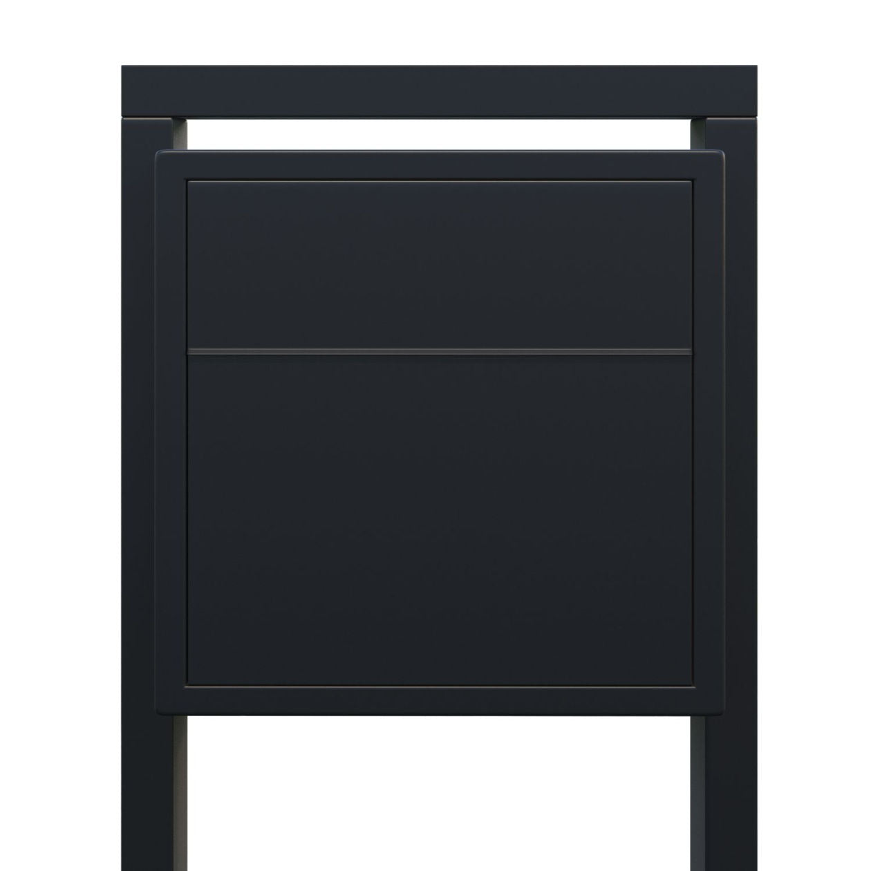 BURG 1 Standalone - Post-mounted locking mailbox in black