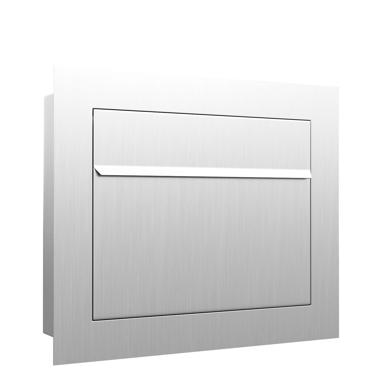 Inbed Mailbox CUBIC 1 Built-in - Embedded or column locking stainless steel mailbox ...