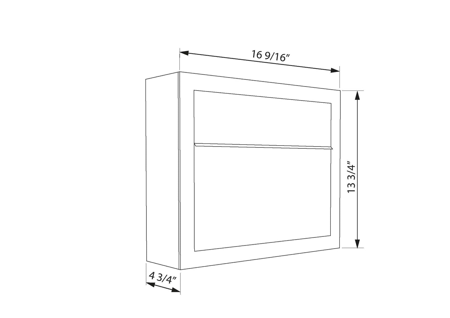 CUBIC 1 Wall - Wall-mounted locking stainless steel mailbox