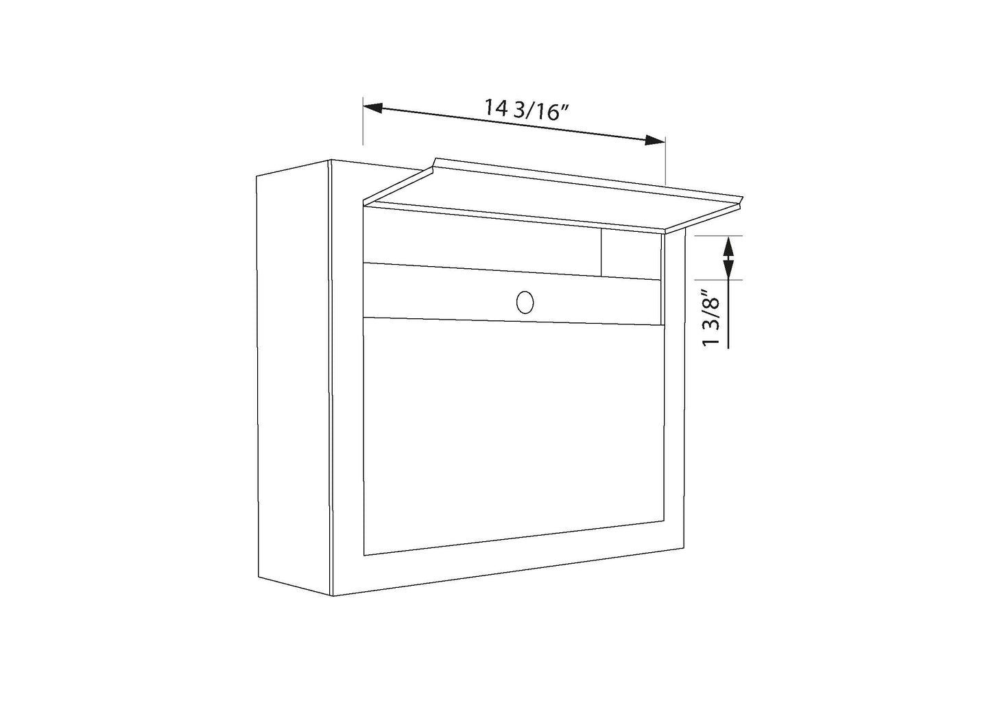 CUBIC 1 Wall - Wall-mounted locking stainless steel mailbox