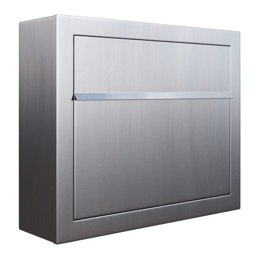 CUBIC 1 Wall - Wall-mounted locking stainless steel mailbox