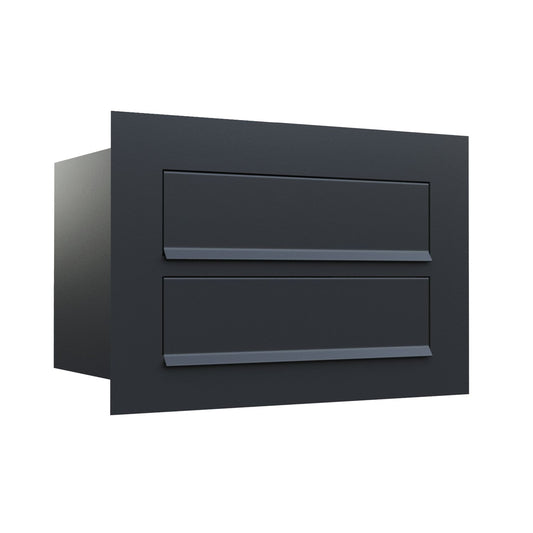 CUBIC 2 Built-in - Multi-unit embedded or column locking mailbox in black