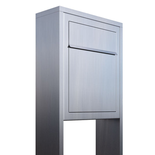 PROFILE 1 Standalone - Post-mounted locking stainless steel mailbox