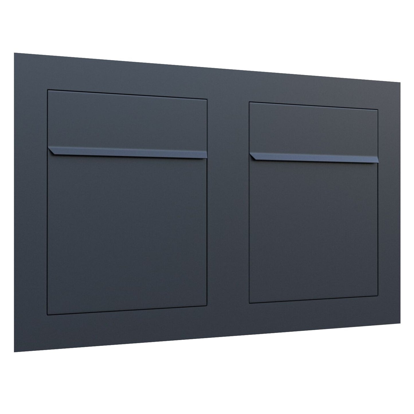 PROFILE 2 Built-in - Embedded or column multi-unit locking mailbox in black